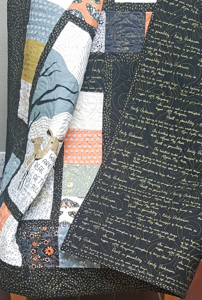 Positivity Quotes Quilt Inspirational Quilt Handmade Throw Etsy