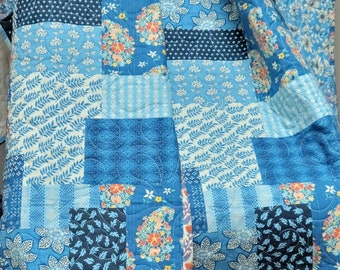 Handgemaakte quilt, gewatteerde imitatie patchwork deken