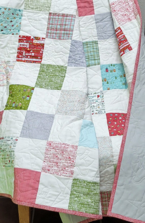 Whimsical Holiday Quilt Handmade Throw Quilt Patchwork Quilt Quilted Throw Blanket Patchwork Throw Christmas Patchwork Quilt Etsy Canada