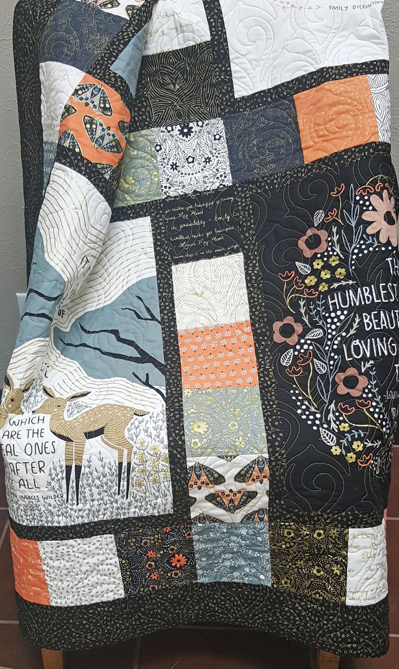 Positivity Quotes Quilt Inspirational Quilt Handmade Throw Etsy