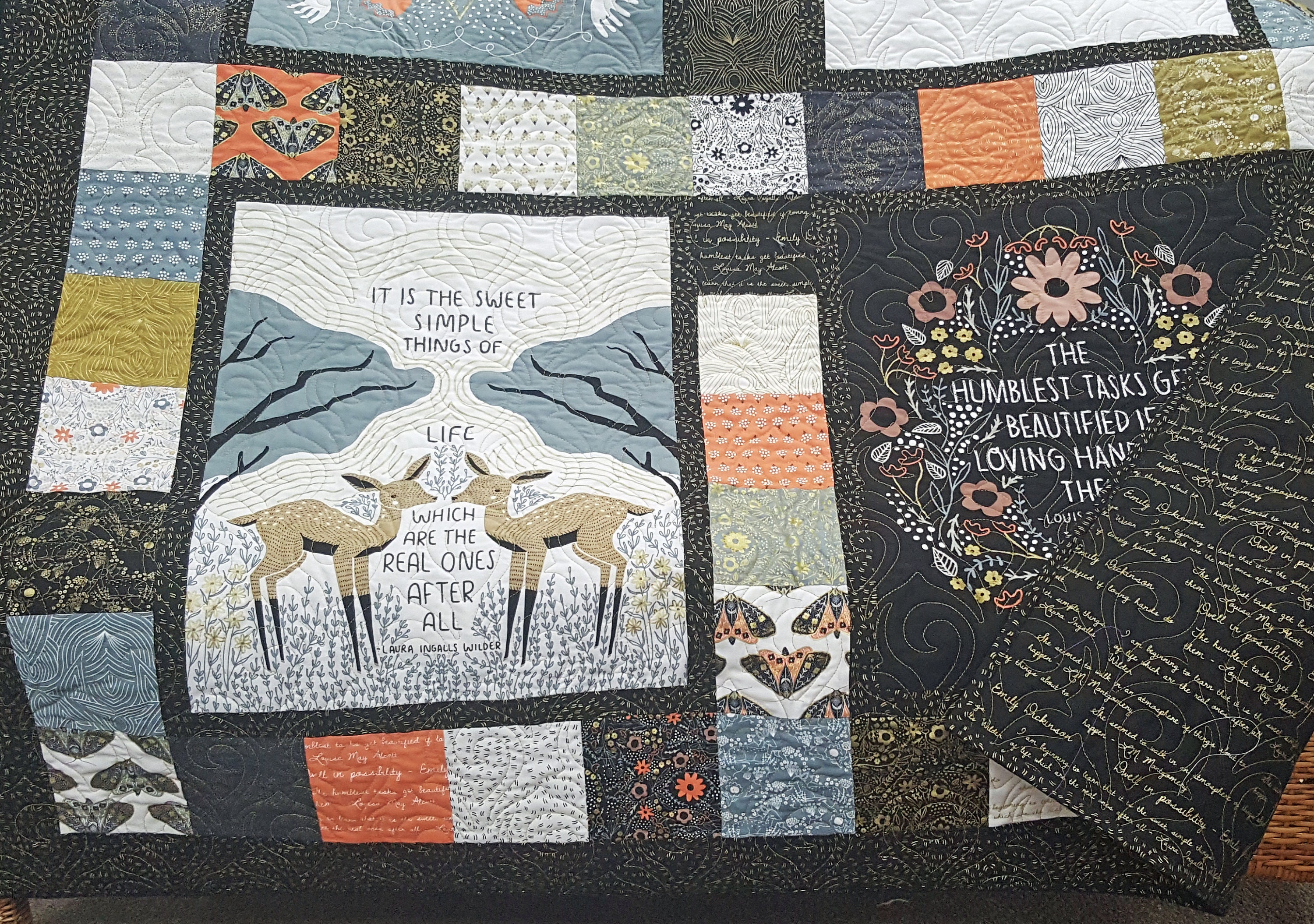 Positivity Quotes Quilt, Inspirational Quilt, Handmade Throw Quilt ...