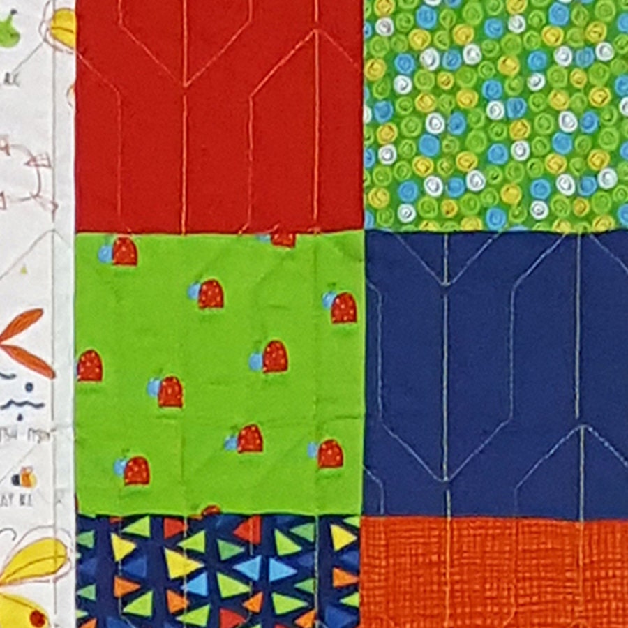 Handmade Nursery Quilt Patchwork Quilt Bright Colored Baby Etsy
