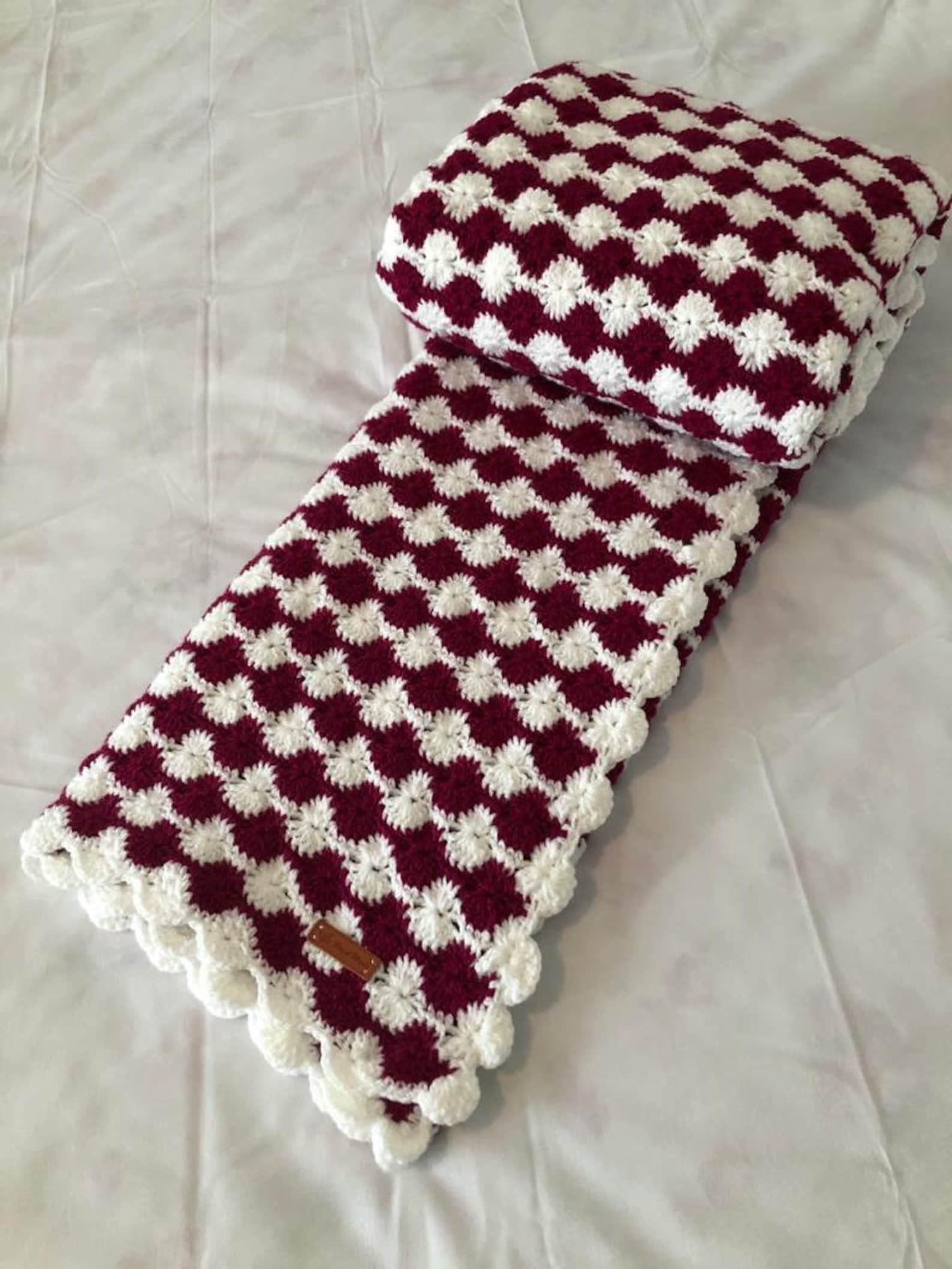 Crochet queen size day blanket. Cuddly blanket for the couch. Etsy
