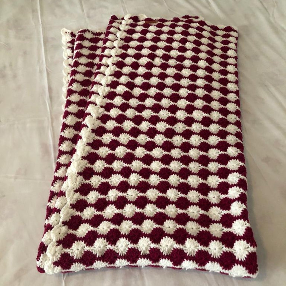 Crochet queen size day blanket. Cuddly blanket for the couch. Etsy