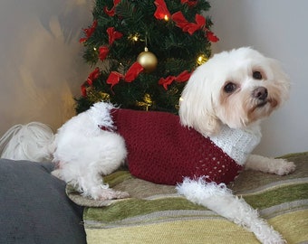 Christmas Dog Sweater Crochet Pattern | Easy Beginner | Small Festive Dog Jumper | Instant Digital Download PDF Pattern
