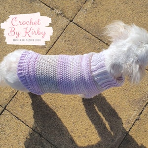 Chunky Dog Sweater Easy Crochet Pattern. Size small. Beginner. Instant Digital Download PDF Pattern image 2