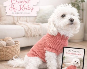 Easy Crochet Dog Sweater Pattern: XS-L Sizes (digital Download) - Etsy