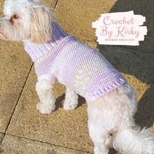 Chunky Dog Sweater Easy Crochet Pattern. Size small. Beginner. Instant Digital Download PDF Pattern image 4