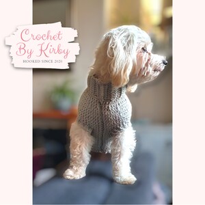 Valentine Heart Dog Sweater Crochet Pattern All Sizes Extra Small Small Medium Large image 5