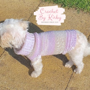 Chunky Dog Sweater Easy Crochet Pattern. Size small. Beginner. Instant Digital Download PDF Pattern image 5