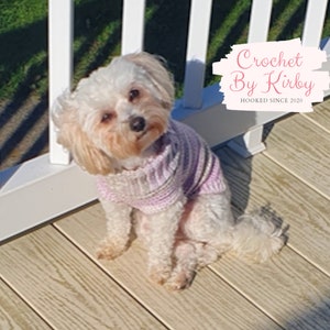 Chunky Dog Sweater Easy Crochet Pattern. Size small. Beginner. Instant Digital Download PDF Pattern image 6
