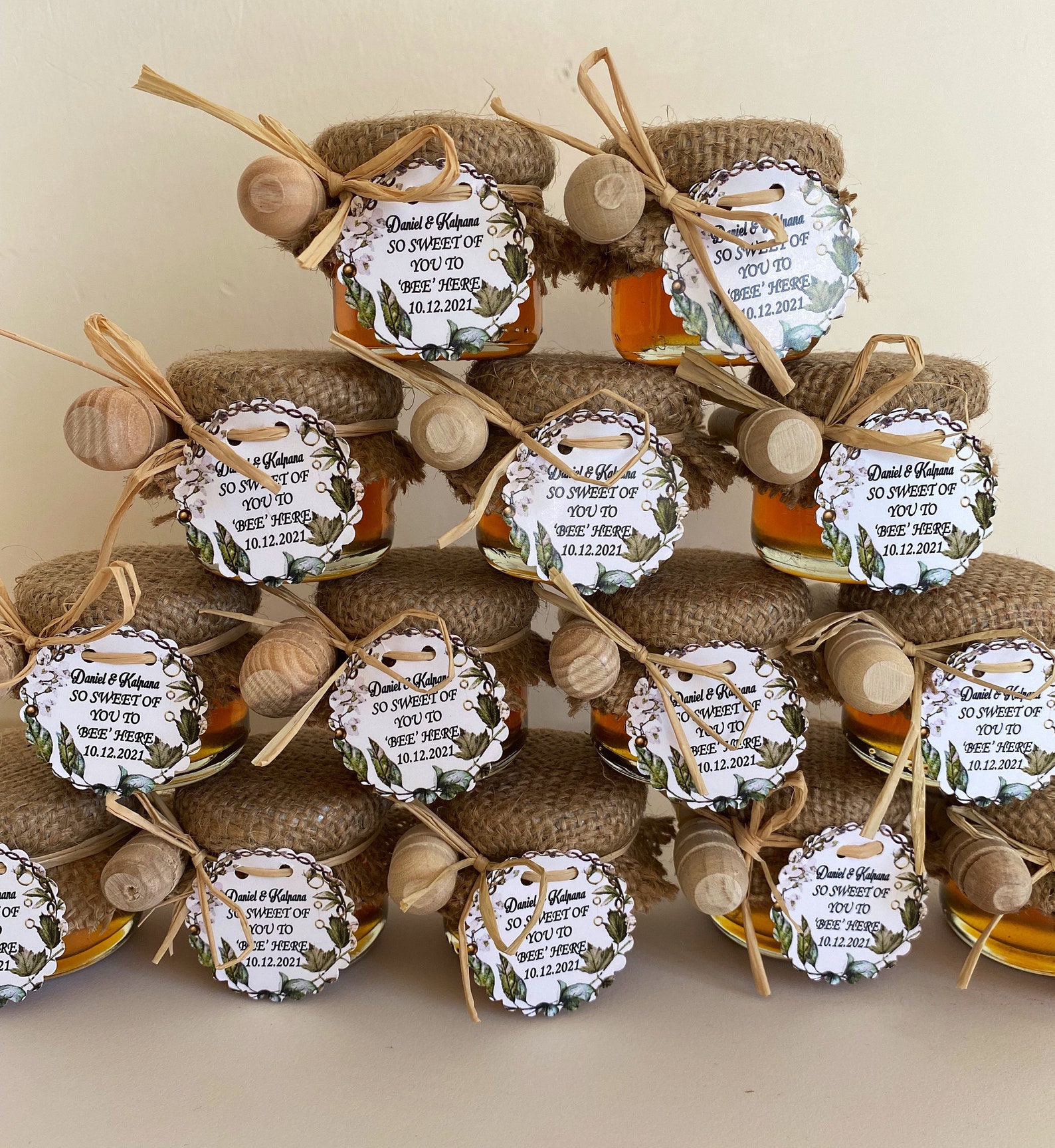 Honey Wedding Favors Honey Jar Favor Engagement Gift Etsy