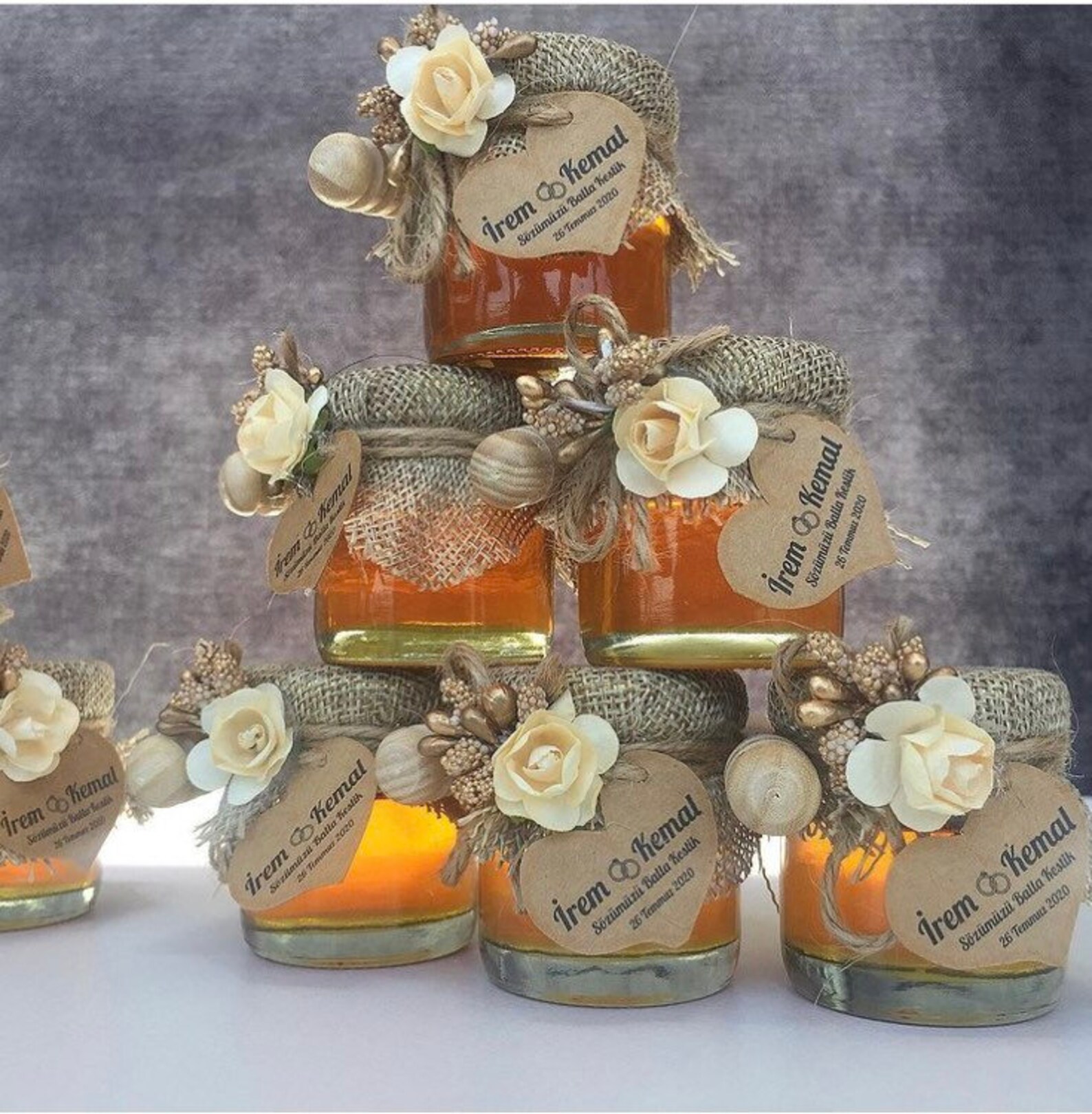 Honey jar gift for wedding baby shower personalized gift set Etsy