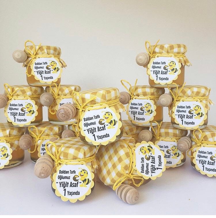 Honey jar gift for wedding baby shower personalized gift set Etsy