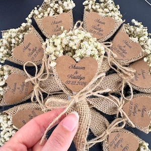 Mini bouquet di fiori secchi, bomboniere magnetiche per matrimonio, regali personalizzati, bomboniere rustiche per matrimonio, bomboniere per addio al nubilato, bomboniere per baby shower
