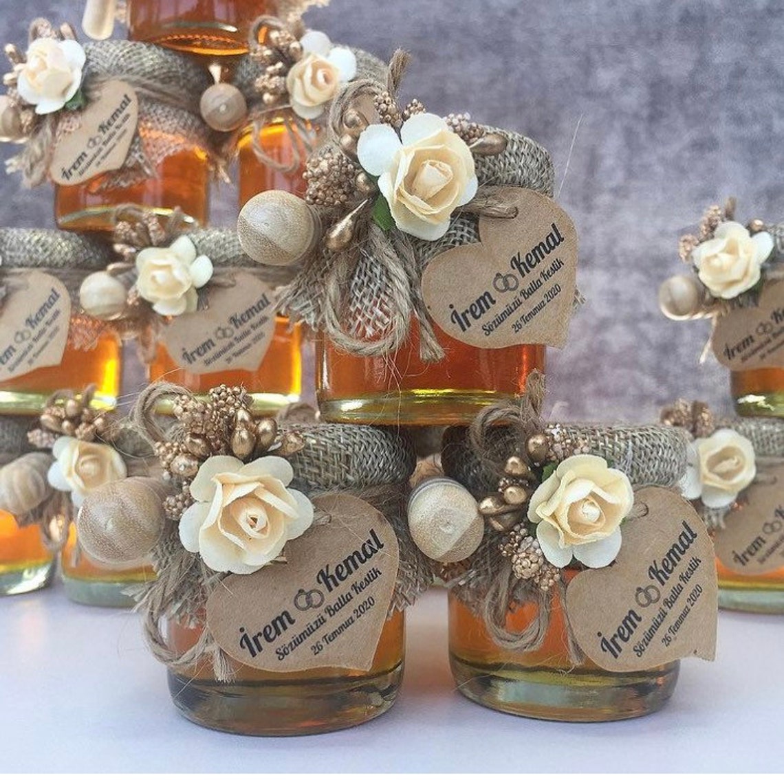 HonigGlasGeschenk für Hochzeit BabyDusche personalisierte Etsy