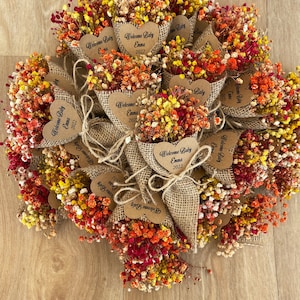 Bomboniere con magneti di fiori secchi, bomboniere uniche per matrimoni, matrimonio rustico, regali personalizzati, regali per addio al nubilato, regali per damigelle d'onore, baby shower