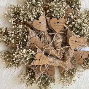 Bouquet di fiori secchi, bomboniere rustiche, bomboniere uniche, bomboniere per la Quinceanera, regali per il battesimo, regali per la festa della sposa, regali per il baby shower