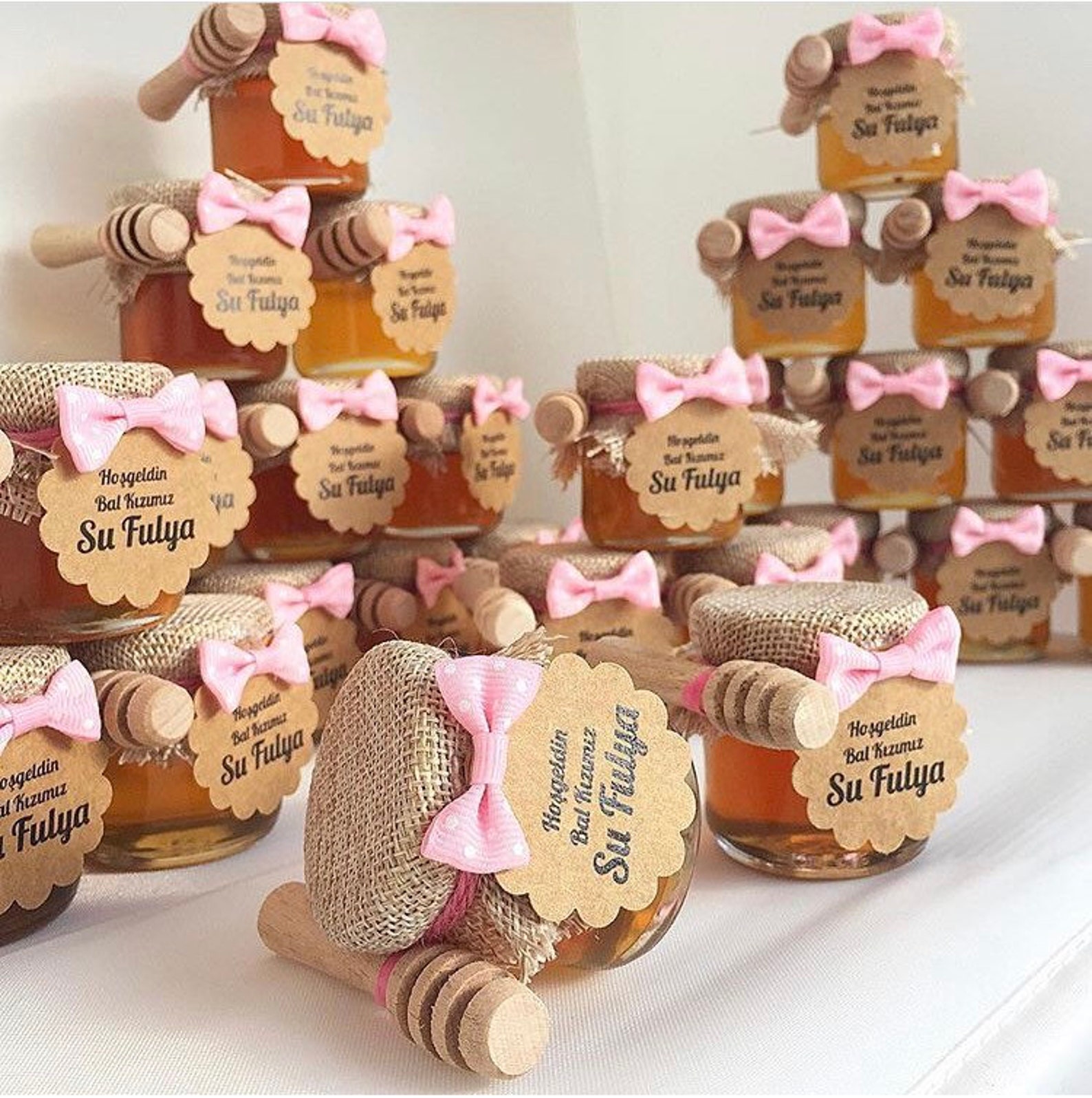 Honey jar gift for baby shower baby shower favor for guests Etsy