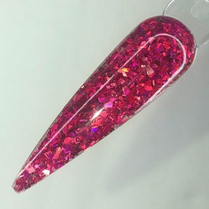Acrylic Powder, Dip Powder, Dip Nail Powder, Acrylic Nail Powder, Glitter Nails, Glitter Acrylic Powder, Glitter Dip Powder, dips, ROSE RED