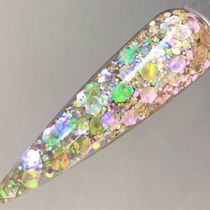 GOLDEN HOLOGRAM Acrylic Powder Dip Powder, Dips, Acrylic Powder for Nails, Dip Powder for Nails, Glitter Acrylic Powder, Acrylic Nail Powder