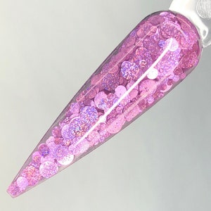 DISCO PINK Acrylic Powder, Dip Powder, Dips, Acrylic Powder for Nails, Dip Powder for Nails, Glitter Acrylic Powder, Acrylic Nail Powder