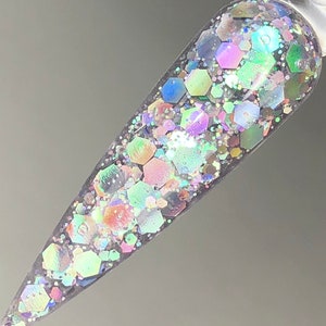 FLASHING LIGHTS Acrylic Powder Dip Powder, Dips, Acrylic Powder for Nails, Dip Powder for Nails, Glitter Acrylic Powder, Acrylic Nail Powder