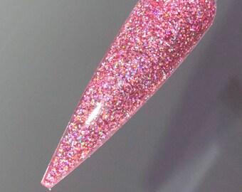 Acrylic Powder, Dip Powder, Dips, Acrylic Powder for Nails, Dip Powder for Nails, Glitter Acrylic Powder, Acrylic Nail Powder, HOLO ROSEGOLD