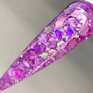 PURPLE HOLOGRAM Acrylic Powder Dip Powder, Dips, Acrylic Powder for Nails, Dip Powder for Nails, Glitter Acrylic Powder, Acrylic Nail Powder