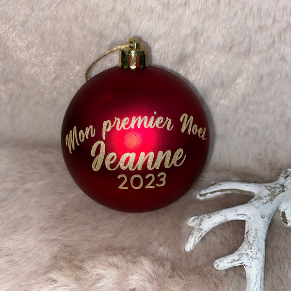 Personalized Christmas bauble - My first Christmas + first name + year, first Christmas gift