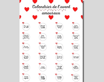 Scratch-off lover advent calendar, personalized front calendar