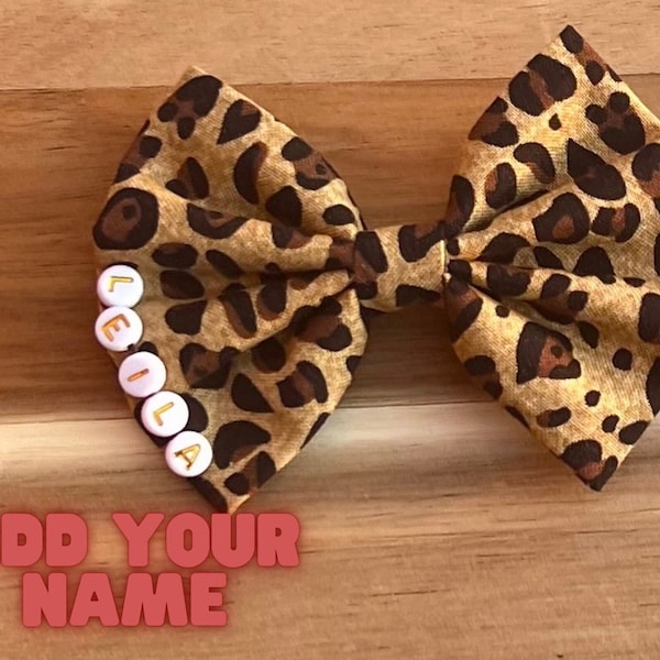 Cheetah Print Bow, Leopard Print Bow, Animal Bow, Toddler Bow, Hair Clip, Hair Accessories