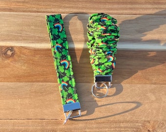 St. Patrick's Keychain Green Accessories, Keychain, Wristlet, Backpack Clip Bagge Holder
