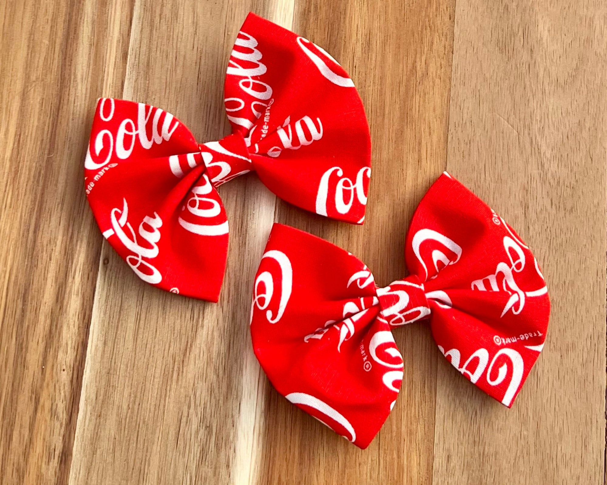 Coca Cola Hair Bow: Pigtail Bow, Nylon Headband - Etsy