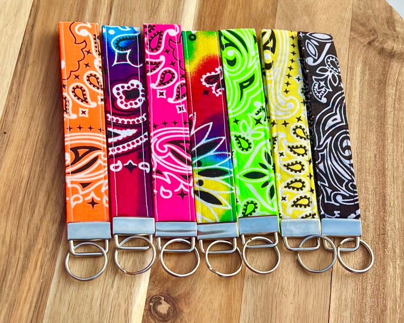 Bandana Keychains, Key Accessories, Wristlet Lanyard Car Accessories
