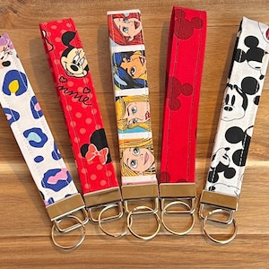 Disney Key Fob Wristlets, Keychains, Lanyards Car Acessories, Diaper Bag Keychain, Minnie Mouse, Mickey Mouse