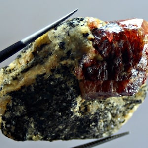 Red Zircon Crystal Specimen: Badakhshan Afghanistan for Collectors
