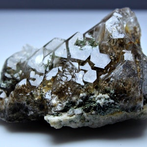 197.0 CT Kingsome Rare Faden Quartz Crystals Specimen - Full Terminated Natural Faden Quartz Crystals Bunch Cluster Specimen