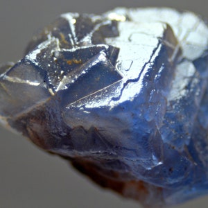 100.0 CT Wow Blue Fluorite Etched Crystal Specimen, Badakhshan Afghanistan - Terminated Facet Grade Fluorite Flower Shape Crystal Specimen