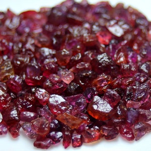 300 Ct Mozambique Red Ruby Crystals Lot, Facet Grade