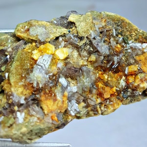 264 CT Rare Herderite Crystals Cluster Bunch Specimen Shalman Pakistan - Purple Herderite Crystal Combine Quartz & Unknown Crystals Specimen