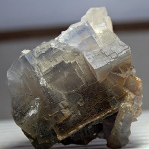 125.0 GM Rare Blue Line Cube Fluorite Crystal Specimen, Badakhshan Afghanistan - Terminated Blue Pink Natural Fluorite Crystal Specimen