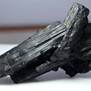 450.0 CT Water Etched Black Tourmaline Twin Crystal, Skardu Mine Pakistan - Super Natural Terminated Black Tourmaline Crystal Specimen