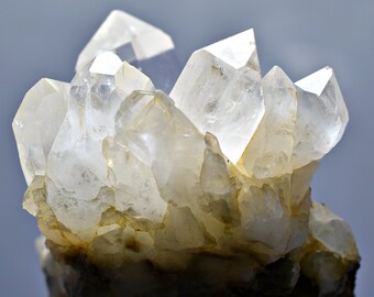 Window Quartz Crystal Specimen: Natural Transparent Quartz Bunch