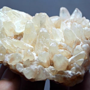 Tiger's Tooth Calcite Crystals Cabinet Specimen - 177.0 Gm Rare Unusual Milky Dog Tooth Calcite Crystals Clusters Specimen Baluchistan @Pak