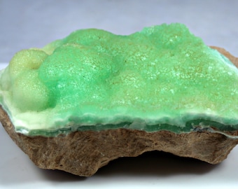 Green Aragonite Specimen: Natural Crystal Cluster from Afghanistan