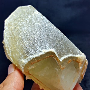 486.0 Gm Rare Gigantic Bi Color Dog&#39;s Tooth Natural Calcite Twin Crystal Specimen for Collectors!
