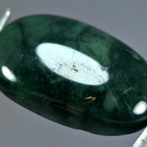 27.0 ct grüner Labradorit Katzenauge Oval Cabochon für Ringe, Laghman Afghanistan