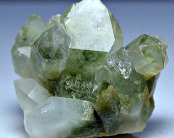 97.0 CT Moss Green Quartz Crystal Specimen: Water Etched Divine Terminated Quartz