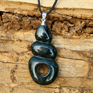 Enchanting Green Nephrite Jade Pendant Infinity Style Top Quality Handmade Shiny Nephrite Jade Twisted Pendant Gift for Loved Ones